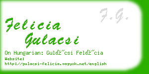 felicia gulacsi business card
